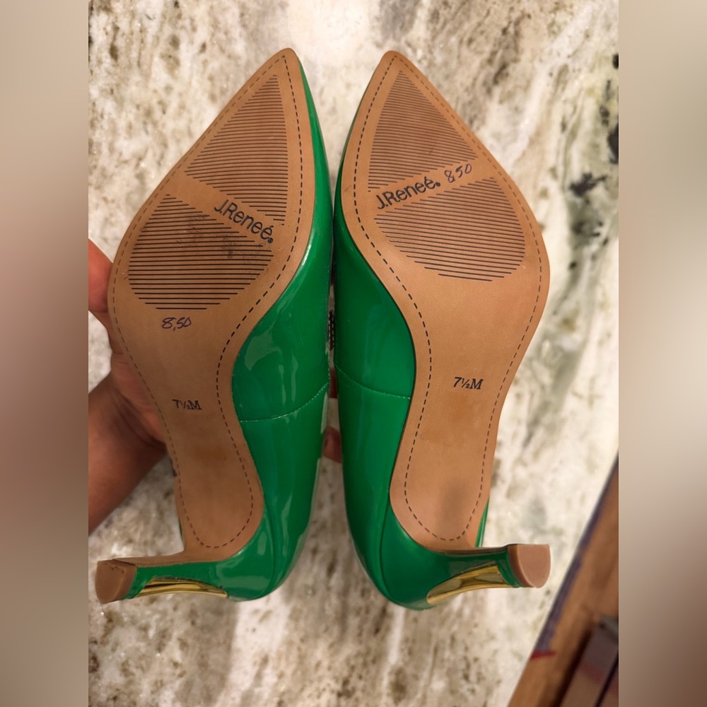 J.Renee Vibrant Green Patent Heels - Picture 8 of 9